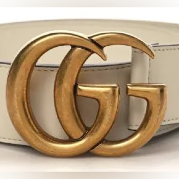 AUTHENTIC GUCCI LEATHER BELT WITH
DOUBLE G BUCKLE - Picture 9 of 10